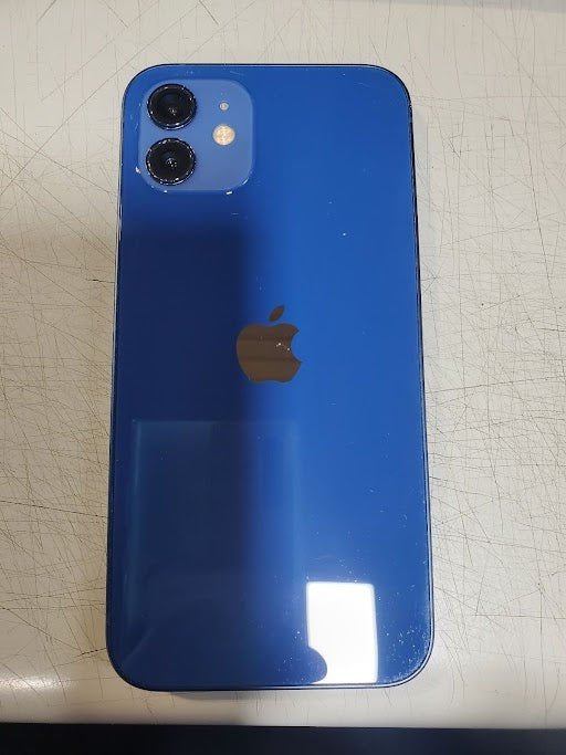 Apple iPhone 12 5G (64 GB, 4 GB) 6.1" OLED, totalmente desbloqueado, sin Face ID (aceptable, reacondicionado, azul)