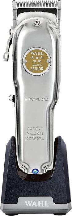 Cortadora de cabello inalámbrica para personas mayores Wahl 5 Star, edición de metal, duración de 80 minutos, modelo 3000112 (plateada)