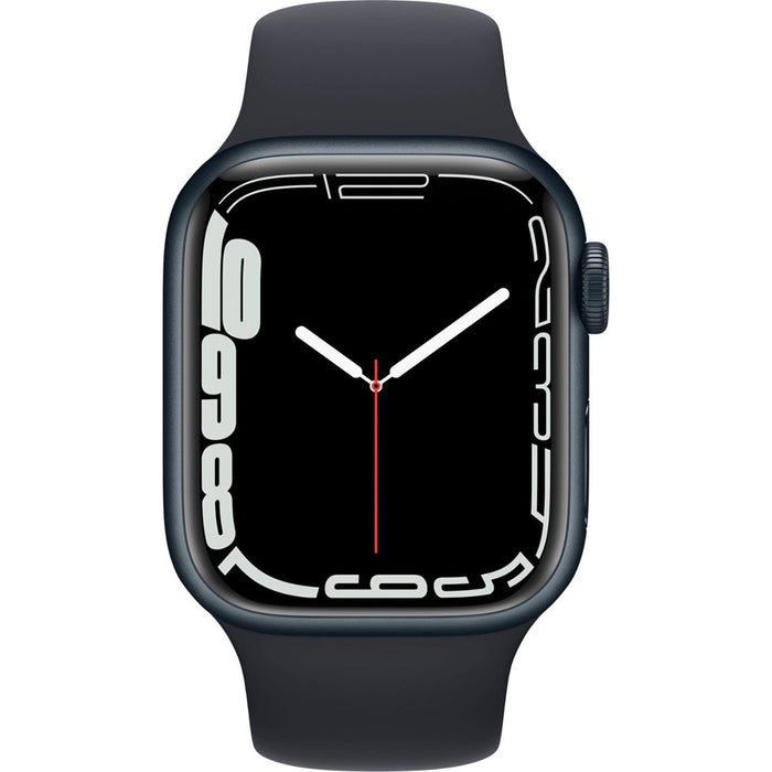 Apple Watch Series 7 (41 mm, GPS + Cellular) 1.69" completamente desbloqueado con caja de aluminio (en buenas condiciones, reacondicionado, medianoche)