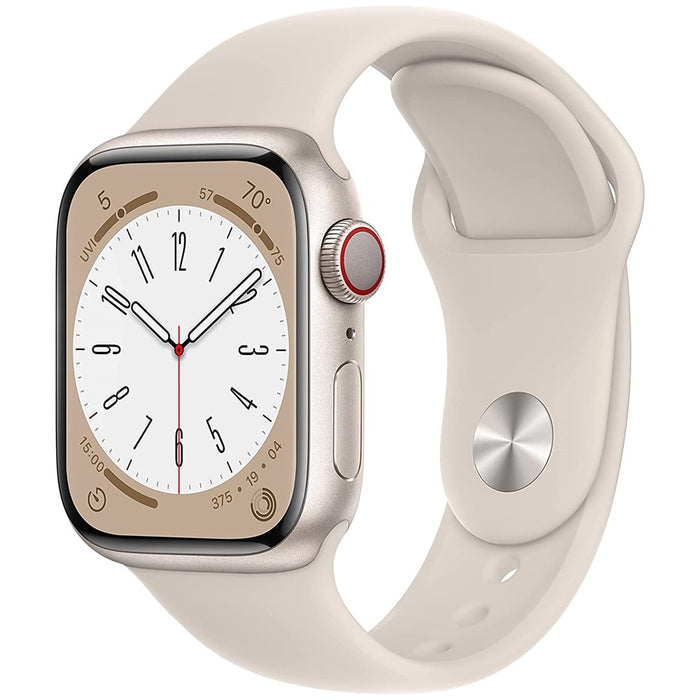 Apple Watch Series 8 (41 mm, GPS + Celular) 1.69" con caja de aluminio - PARA PIEZAS (SOLO PARA PIEZAS/NO FUNCIONA, Starlight)