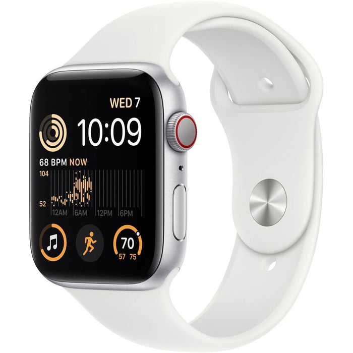 Apple Watch SE 2022 (44mm, Wi-Fi, GPS + LTE) 1.78" Fully Unlocked, Aluminum Case (Excellent - Refurbished)