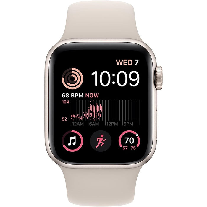 Apple Watch SE 2022 (44mm, Wi-Fi, GPS + LTE) 1.78" Fully Unlocked, Aluminum Case (Excellent - Refurbished)