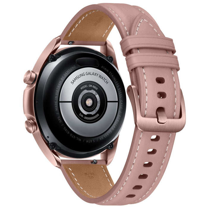 Reloj inteligente deportivo Samsung Galaxy Watch 3 (41 mm, GPS) con monitorización de SpO2, actividad física, sueño y R850 (bronce)