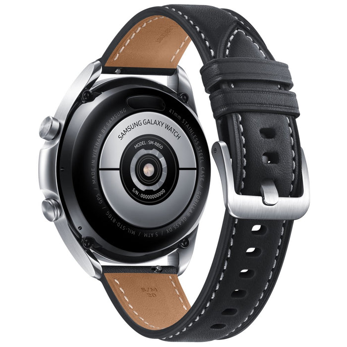 Reloj inteligente deportivo Samsung Galaxy Watch 3 (41 mm, GPS), con medición de SpO2, para fitness, sueño y deportes, R850 (excelente, reacondicionado, plateado)