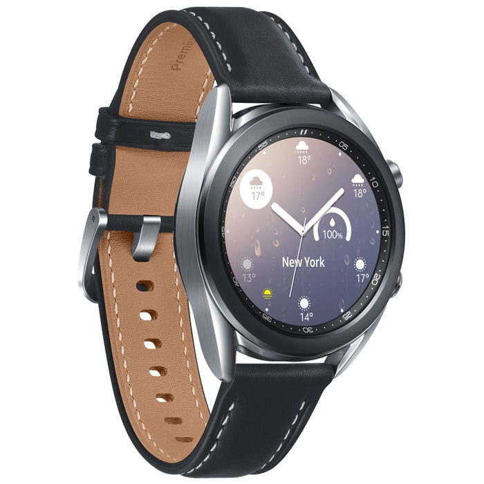 Reloj inteligente deportivo Samsung Galaxy Watch 3 (41 mm, GPS), con medición de SpO2, para fitness, sueño y deportes, R850 (excelente, reacondicionado, plateado)