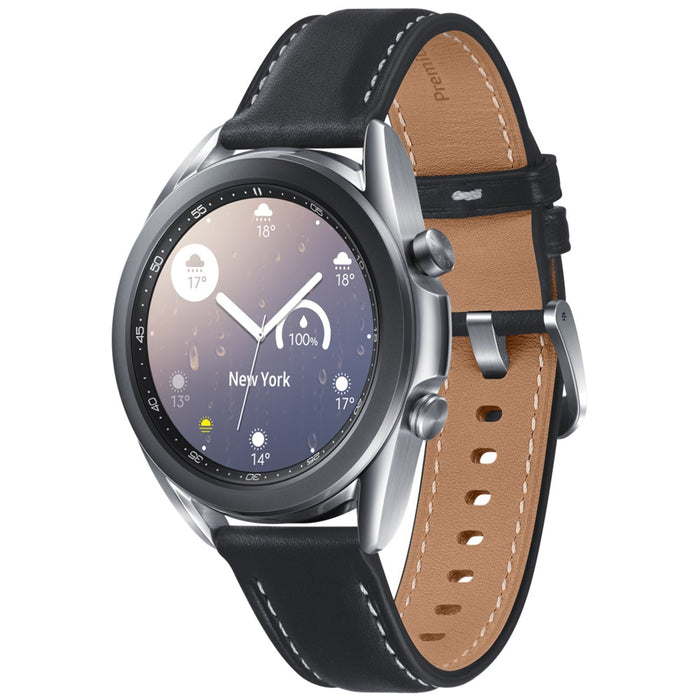 Reloj inteligente deportivo Samsung Galaxy Watch 3 (41 mm, GPS), con medición de SpO2, para fitness, sueño y deportes, R850 (excelente, reacondicionado, plateado)