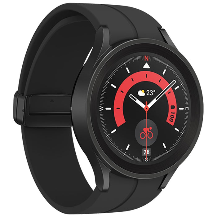 SAMSUNG Galaxy Watch5 Pro (45 mm, WiFi, LTE) Smartwatch de salud y actividad física de 1,4" R925 (en buenas condiciones, reacondicionado, titanio negro)