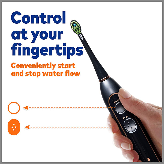 Waterpik Sonic-Fusion Professional Flossing Electric Toothbrush - BLACK (Black)