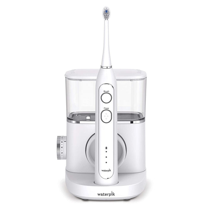 Cepillo de dientes eléctrico con hilo dental profesional Waterpik Sonic-Fusion - BLANCO (blanco)