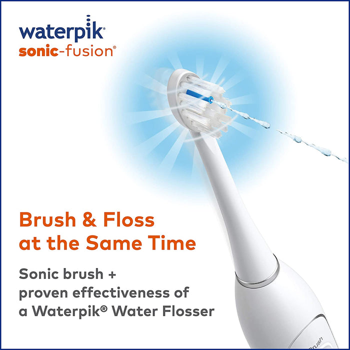 Cepillo de dientes eléctrico con hilo dental profesional Waterpik Sonic-Fusion - BLANCO (blanco)