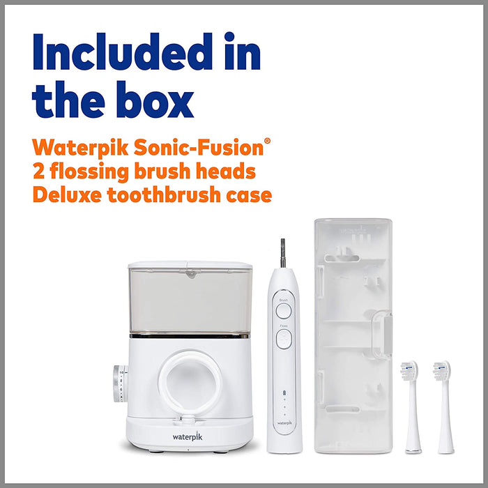 Waterpik Sonic-Fusion Professional Flossing Electric Toothbrush - WHITE (White)