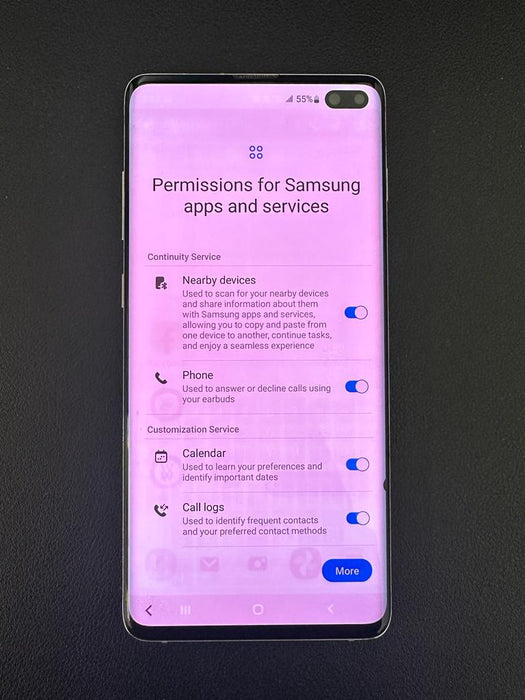 Samsung Galaxy S10+ (128 GB, 8 GB) 6.4" 4G LTE Totalmente desbloqueado (GSM + CDMA) G975U (Aceptable - Reacondicionado, Prism White)