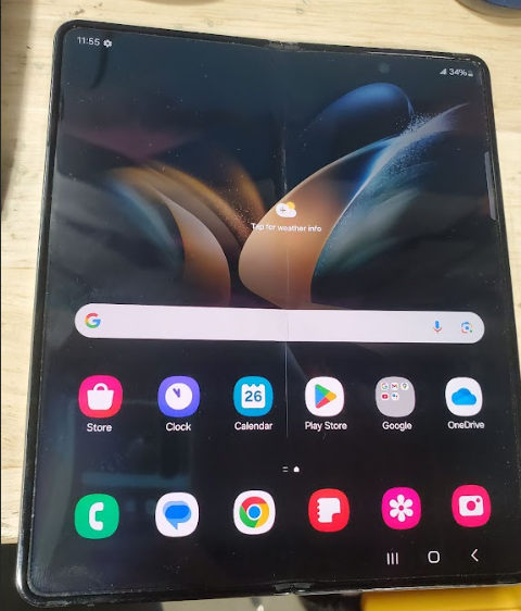 SAMSUNG Galaxy Z Fold4 5G (512GB, 12GB) 7.6" Fully Unlocked *READ DESCRIPTION* (Renewed | Smart Saver, Gray Green)