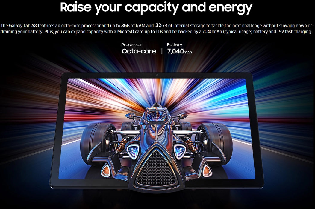 SAMSUNG Galaxy Tab A8 10.5" (32GB) Full HD, Wi-Fi SM-X200 US Model ***READ DESCRIPTION*** (For Parts | Non-Functional, Dark Gray)