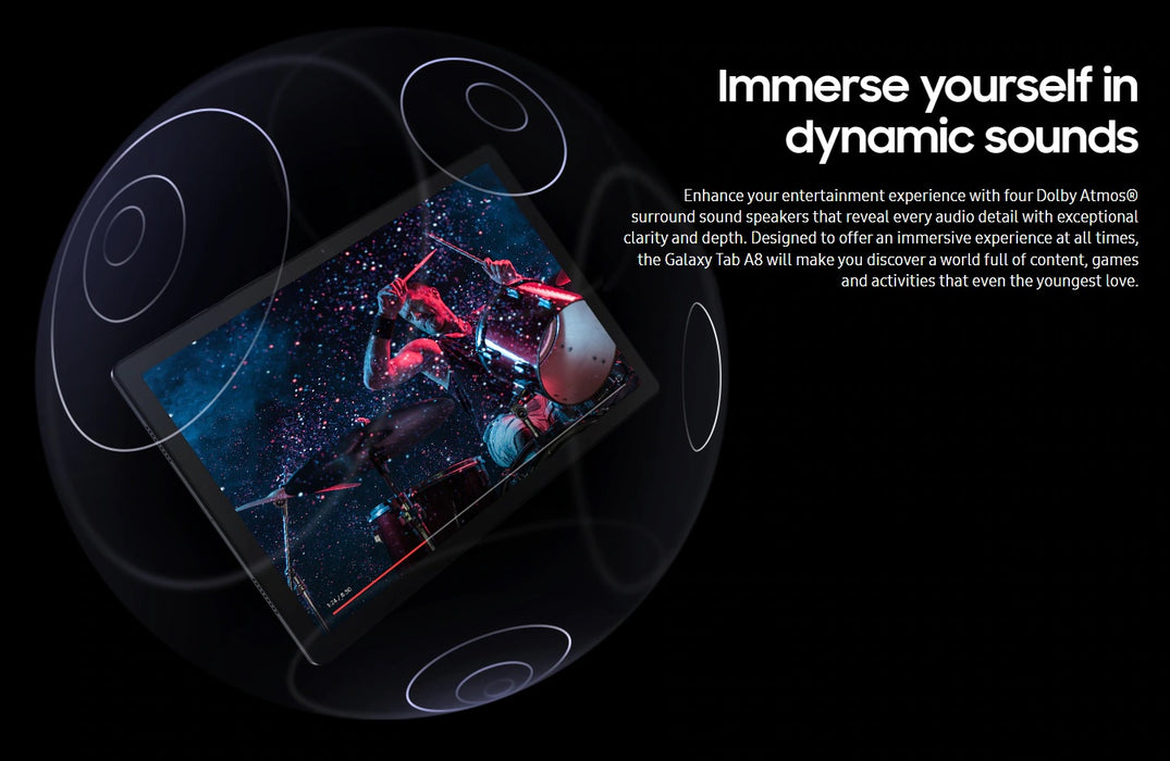 SAMSUNG Galaxy Tab A8 10.5" (32GB) Full HD, Wi-Fi SM-X200 US Model ***READ DESCRIPTION*** (For Parts | Non-Functional, Dark Gray)