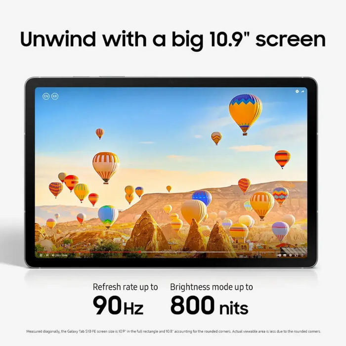 Samsung Galaxy Tab S10 FE 5G (128GB, Wi-Fi + 5G LTE AT&T and Cricket ONLY X528U (Renewed | Pre-Loved, Gray)