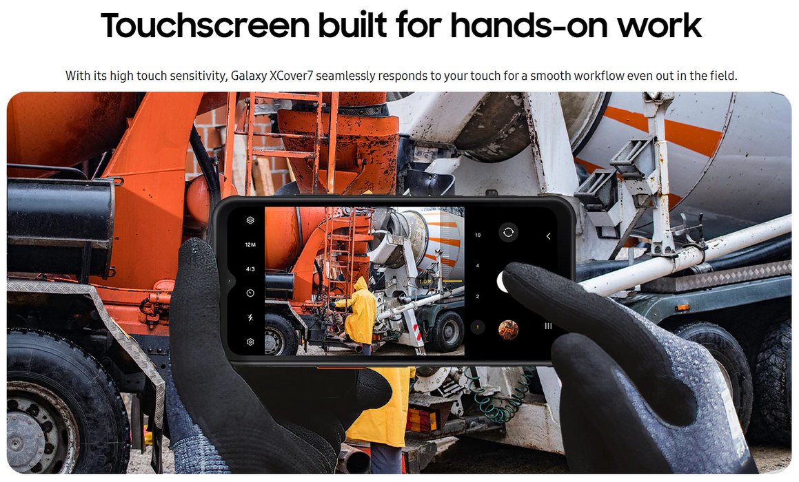 Samsung Galaxy XCover7 5G (128GB, 6GB) 6.6" GSM Unlocked 5G / 4G LTE G556B (Black)