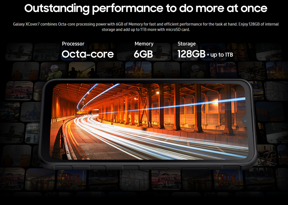 Samsung Galaxy XCover7 5G (128GB, 6GB) 6.6" GSM Unlocked 5G / 4G LTE G556B (Black)