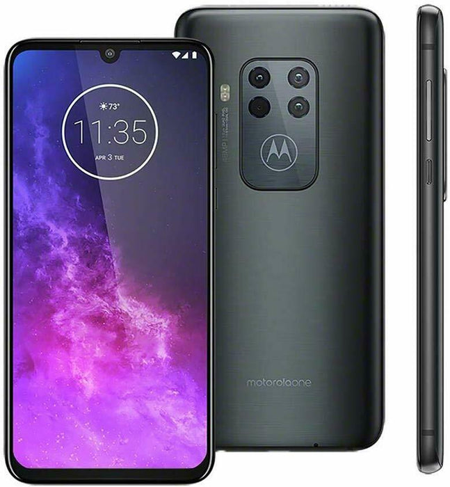 Motorola One Zoom (128 GB, 4 GB) 6.4" Dual SIM 4G LTE GSM Desbloqueado XT2010-1 (Excelente - Reacondicionado, Gris)