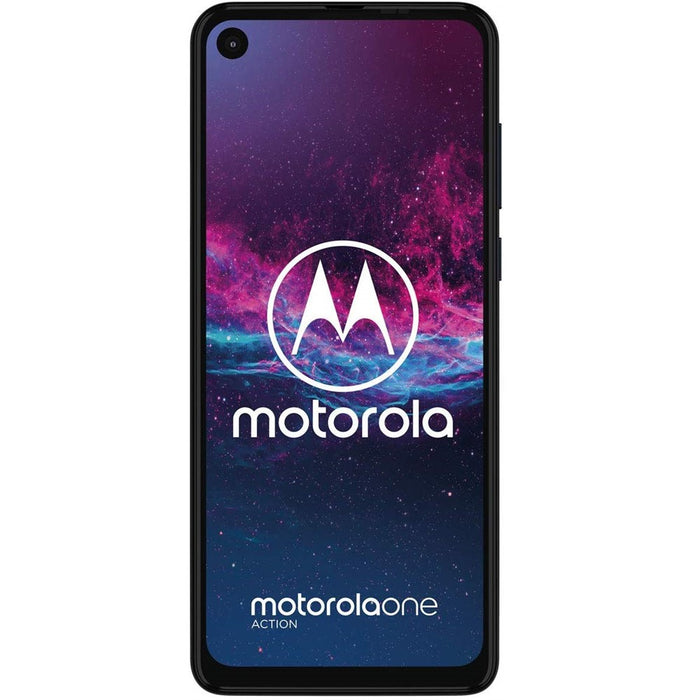 Motorola One Action (128GB, 4GB) 6.3" GSM + CDMA 4G LTE Global Unlocked XT2013-4 (Blue)