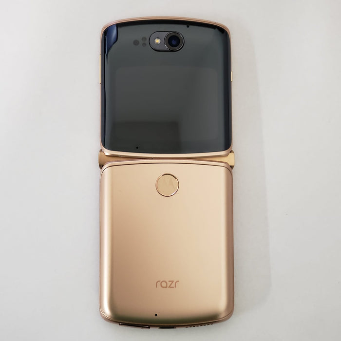 Moto Razr 5G 2020 (256GB, 8GB) 6.1" Fully Unlocked / Global 4G LTE XT2071-3 (Excellent - Refurbished, Blush Gold)