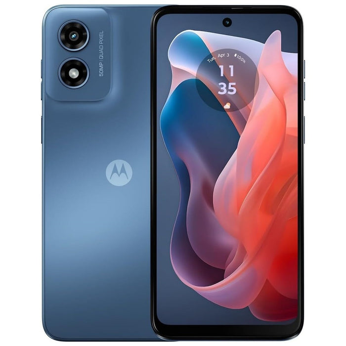Moto G Play 2024 (64GB, 4GB) 6.5" 4G LTE AT&T Locked XT2413-3 ***READ DESCRIPTION*** (Renewed | Smart Saver, Blue)
