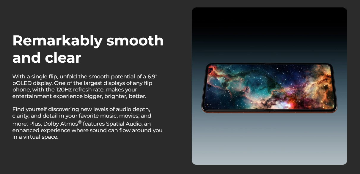 Moto Razr 5G 2024 (256GB, 8GB) 6.9" Fully Unlocked 5G / 4G LTE XT2453V (Open Box, Koala Gray)