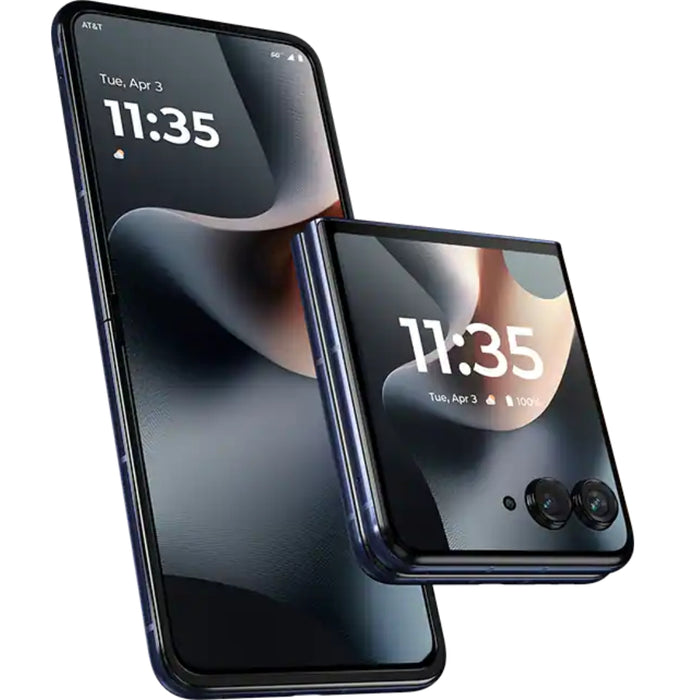 Motorola Razr+Plus 5G 2025 | 256GB, 12GB w/ Titanium Hinge AT&T and Cricket only (Renewed | Like New, Midnight Blue)