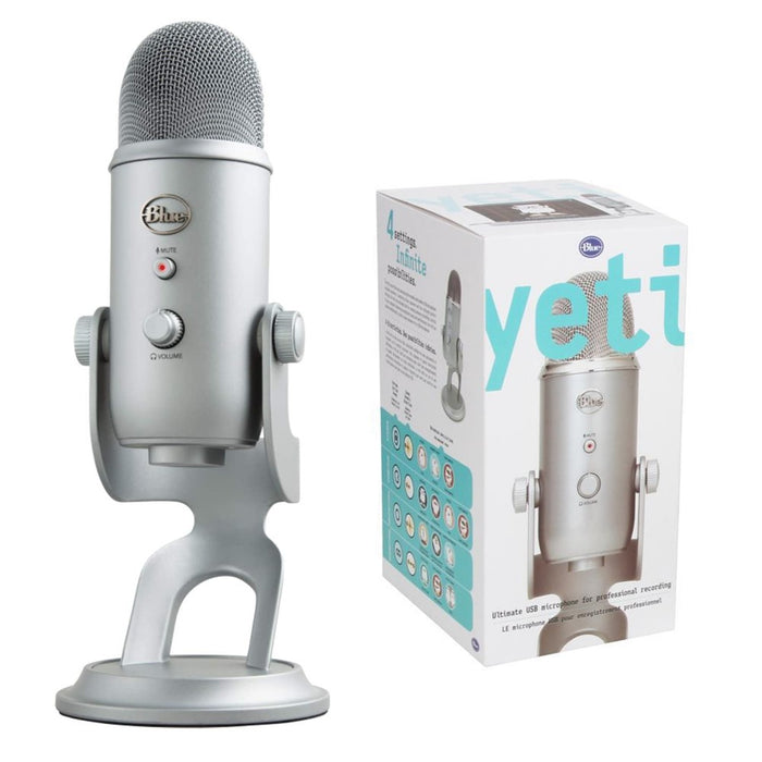 Blue Yeti Ultimate USB Microphone for Professional Recording on PC and Mac- Gray (Gray)