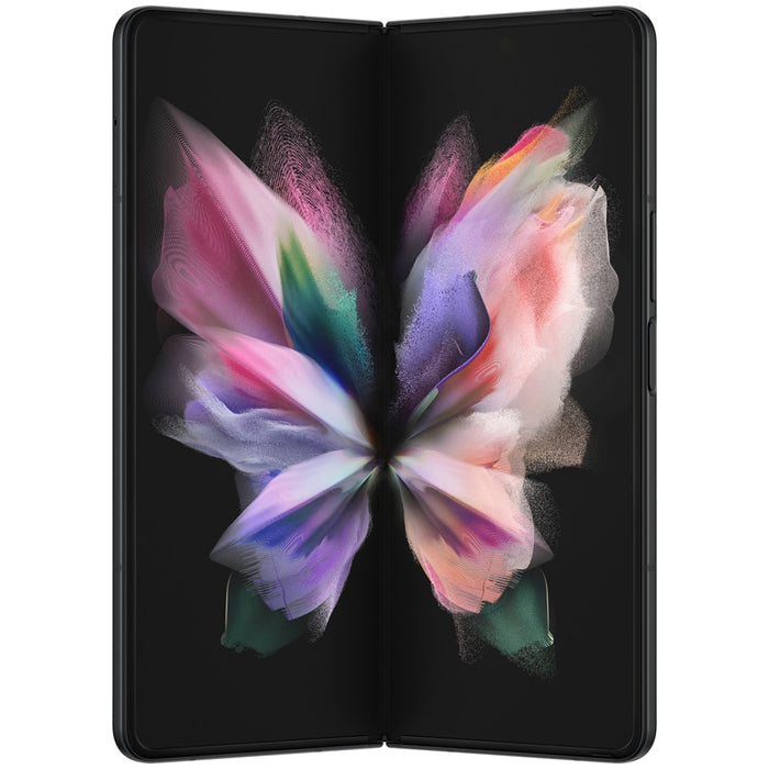 SAMSUNG, Galaxy Z Fold3 5G (512 GB, 12 GB) 7.6" Desbloqueado de fábrica GSM/CDMA F926U, LA PANTALLA LCD INTERNA TIENE UNA LÍNEA VERTIAL Y LA PANTALLA TÁCTIL DEL LADO DERECHO NO FUNCIONA (Aceptable - Reacondicionado, Phantom Black)