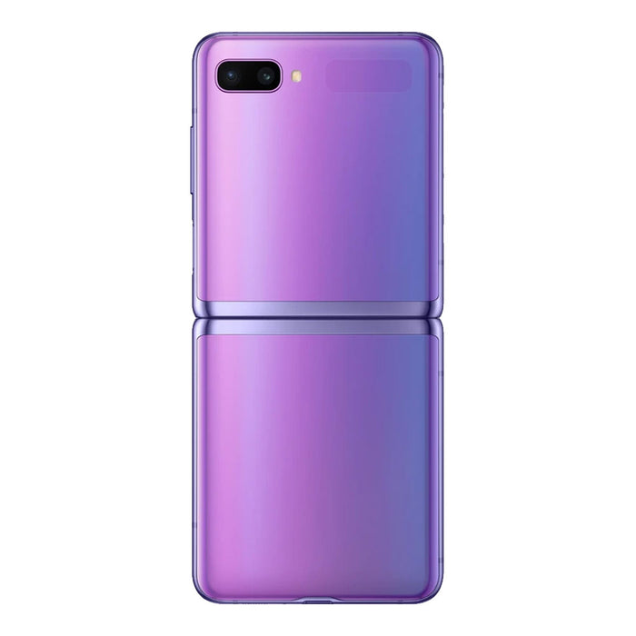 SAMSUNG Galaxy Z Flip (256 GB, 8 GB) 6.7" Totalmente desbloqueado 4G LTE GSM / CDMA F700U (Bueno - Reacondicionado, Espejo morado)