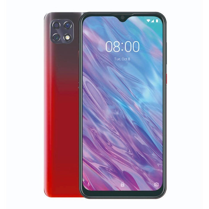 ZTE Blade V Smart con desbloqueo facial (128 GB, 4 GB), pantalla HD+ de 6,49", 4G VoLTE GSM de EE. UU., desbloqueado (excelente, reacondicionado, rojo)