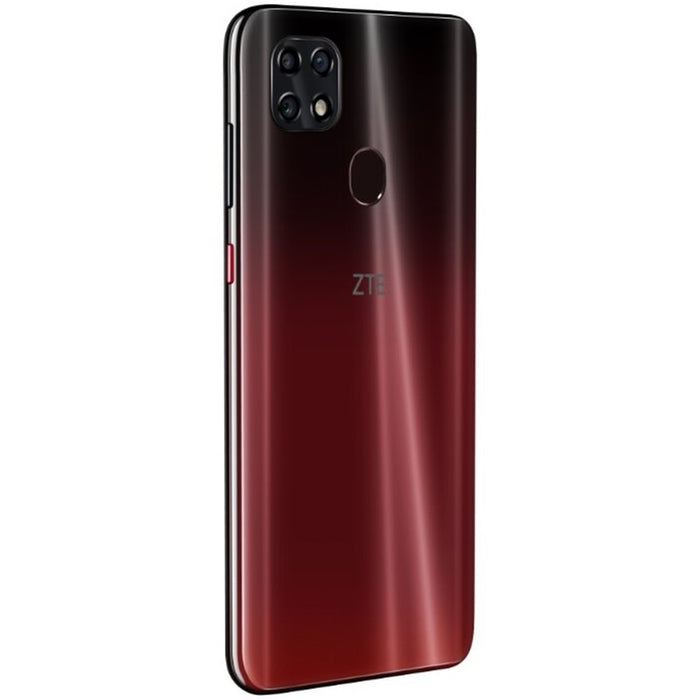 ZTE Blade V Smart con desbloqueo facial (128 GB, 4 GB), pantalla HD+ de 6,49", 4G VoLTE GSM de EE. UU., desbloqueado (excelente, reacondicionado, rojo)